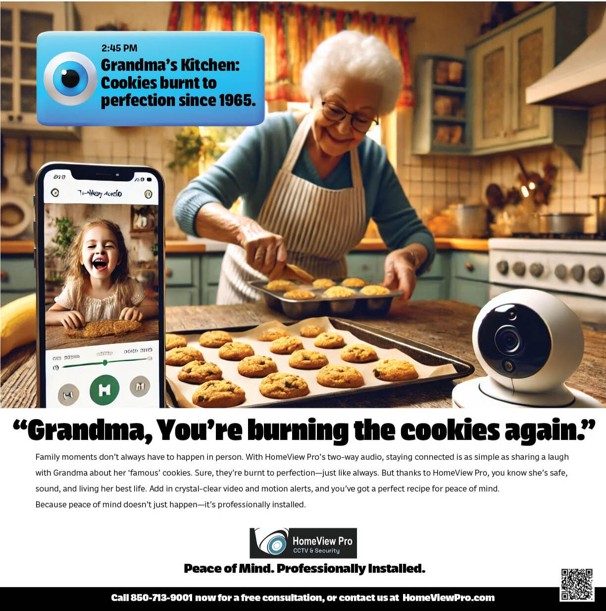 HomeView Security Ad Campaign Grandma